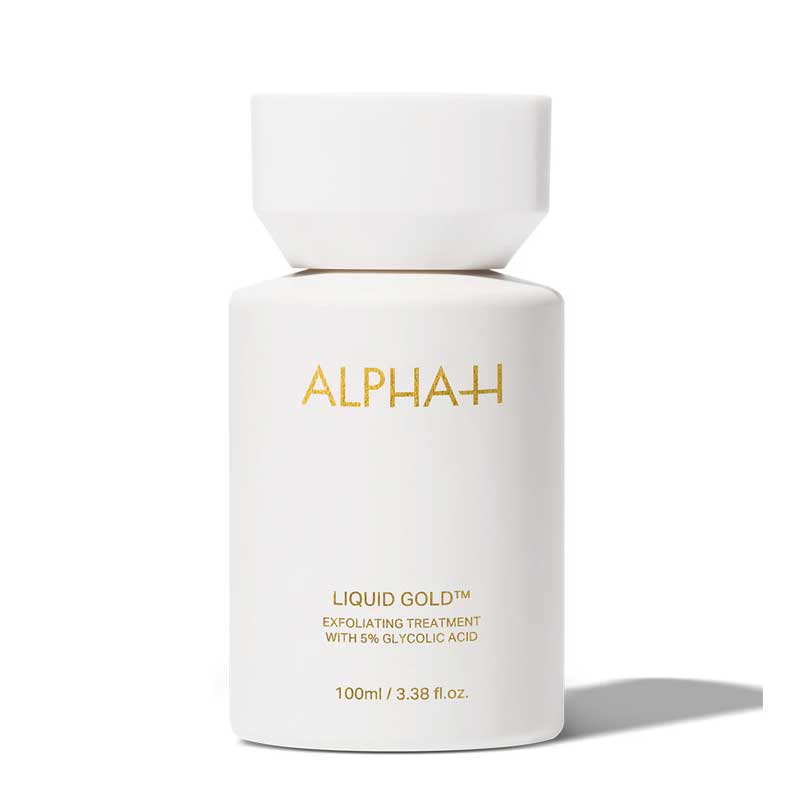 Alpha H Liquid Gold Exfoliating Treatment with 5% Glycolic Acid - Chemical Exfoliator for Glowing Skin | Perfect for Nighttime Skincare Routine & Acne-Prone Skin