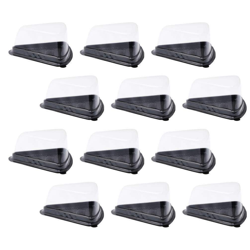 Hemoton 100-Pack Clear Disposable Pie Slice Containers - Mini Triangle Cake Boxes for Mousse, Muffins, Pastries, Donuts & Mooncakes | Perfect for Bakery, Desserts, Parties & Food Storage
