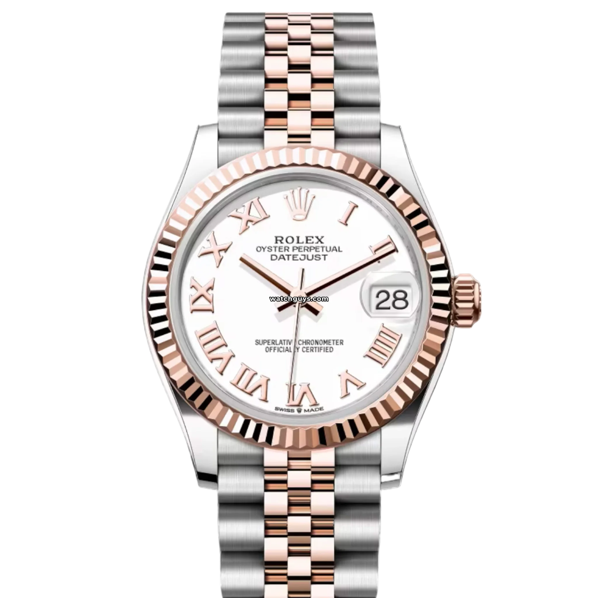 Rolex Datejust 278271 36mm Stainless Steel Watch with White Roman Dial - Perfect for Business, Formal Events & Luxury Gifts