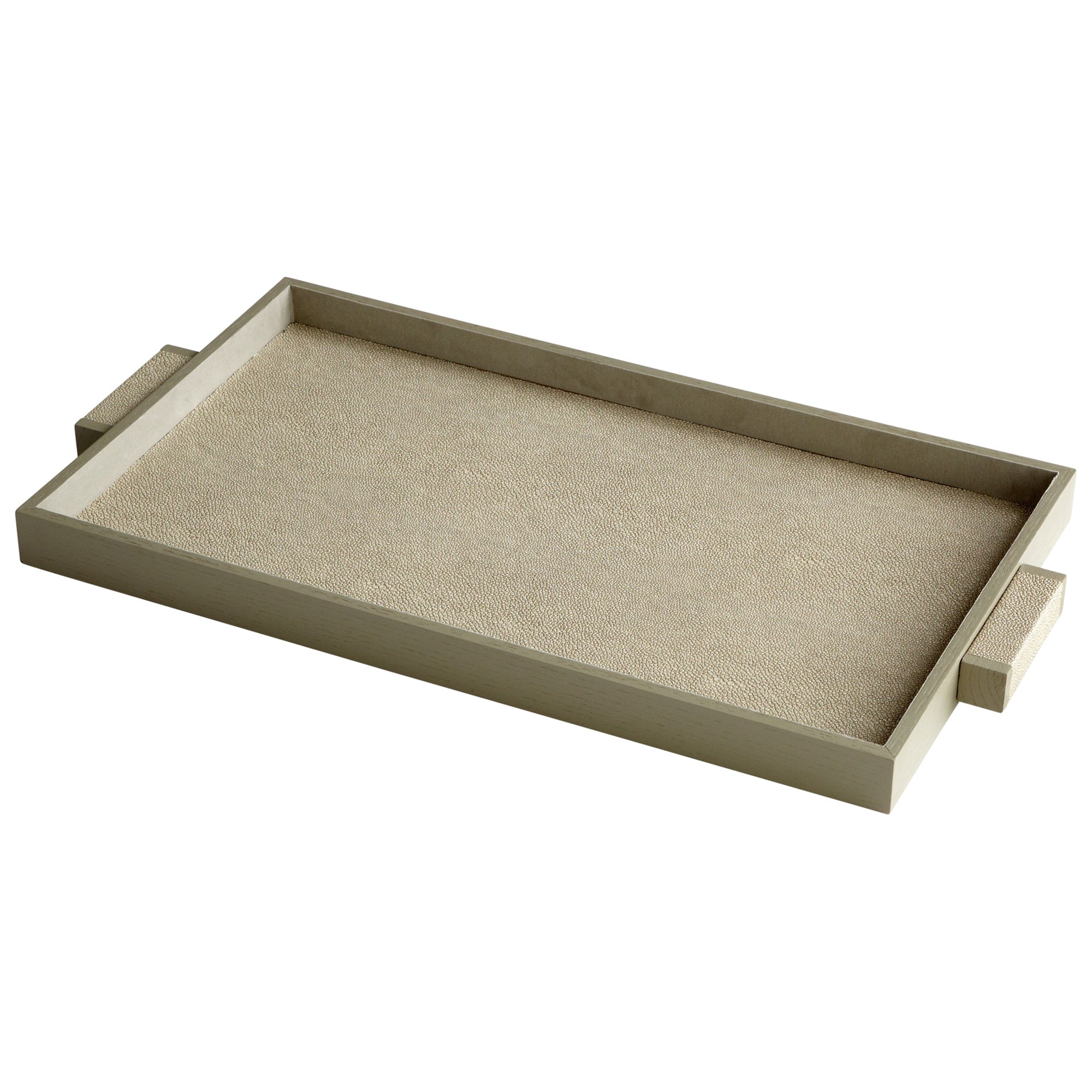 Cyan Design 06013 Melrose Large Shagreen Tray - Stylish Decorative Tray for Home Decor, Coffee Table Centerpiece, Jewelry Organizer & Gift Idea