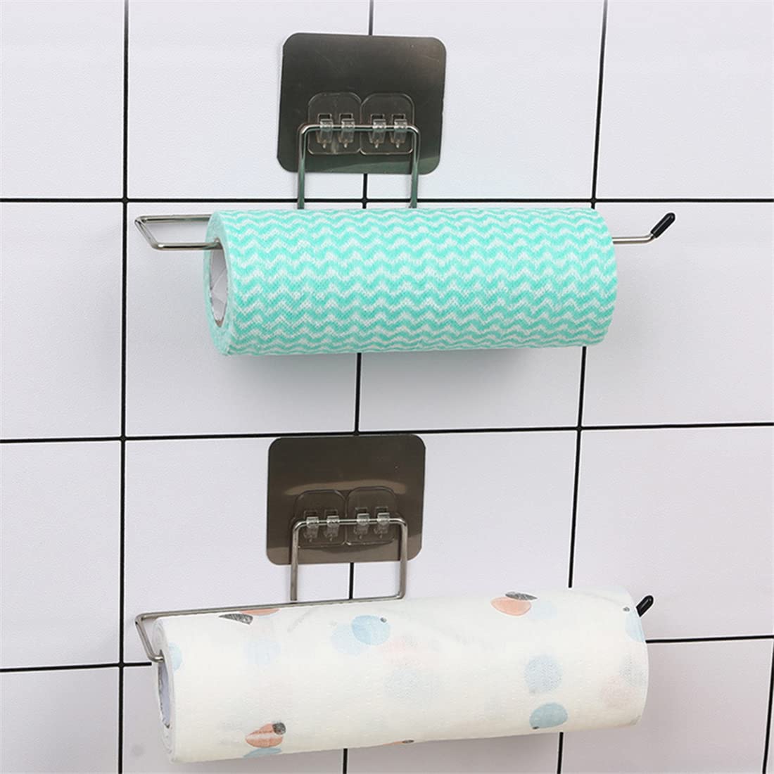 Stainless Steel Hanging Paper Towel Holder - Wall Mount Bathroom & Kitchen Towel Rack for Home Storage | Space Saving Design for Small Spaces, RVs & Dorm Rooms