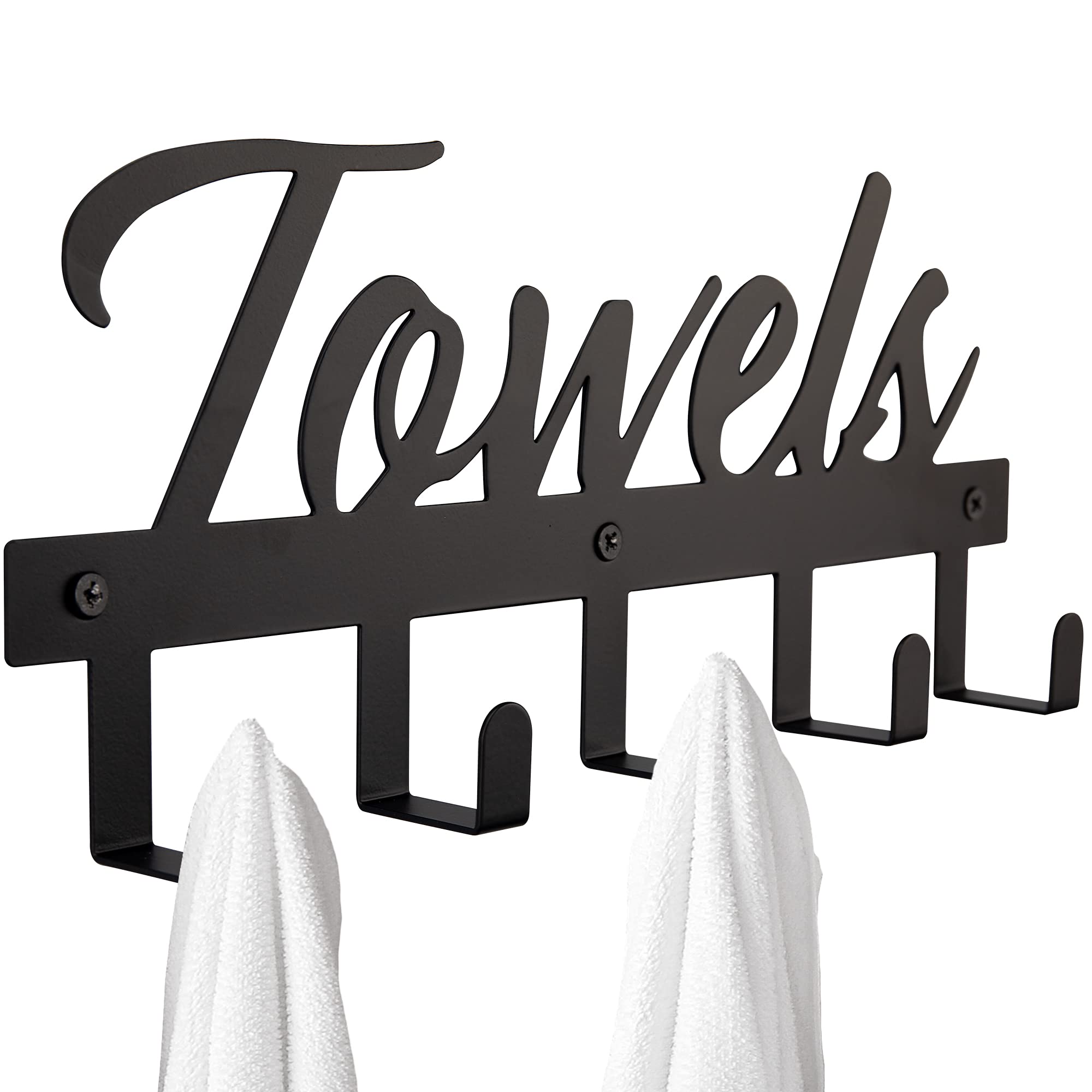 Wall Mounted Bathroom Towel Rack - Space Saving Towel Holder Hooks with Easy Installation for Modern Home Decor | Perfect for Bathrooms, Laundry Rooms & Spa Areas