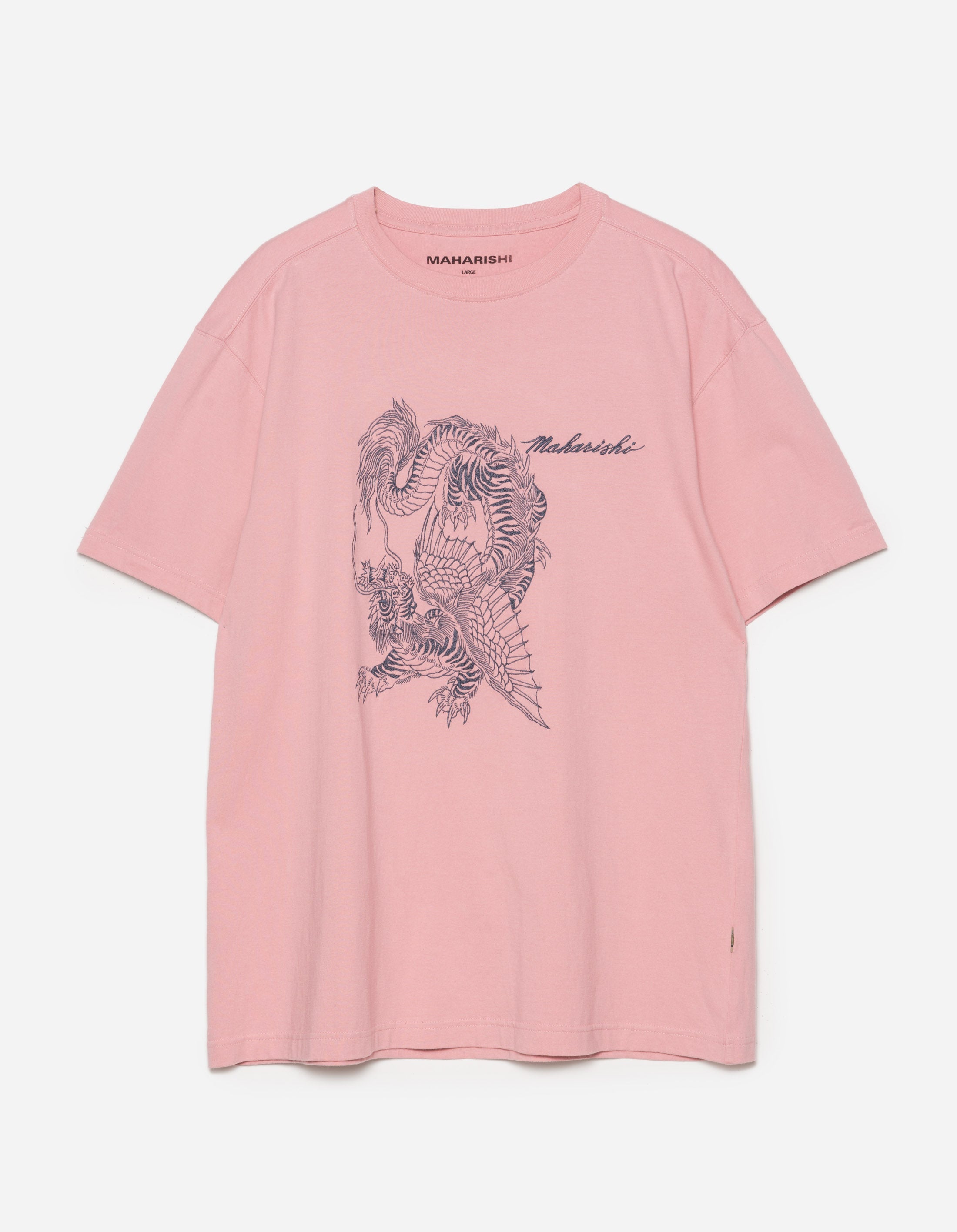 6099 Tiger Dragon Graphic T-Shirt for Men & Women - Pink Cotton Tee - Perfect for Casual Wear, Street Fashion & Anime Fans