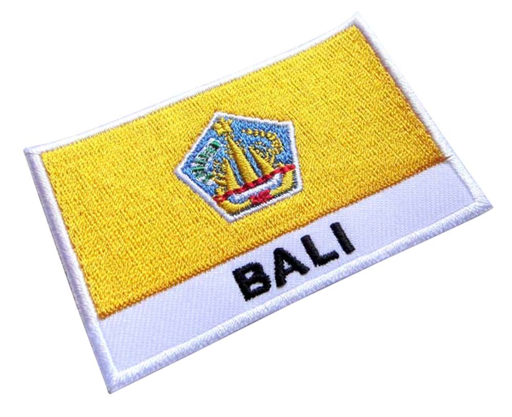 Bali Indonesia Flag Sew-On Patch - Embroidered Iron-On Applique for Backpacks, Jackets & Hats - Perfect for Travel Enthusiasts & Souvenir Collectors
