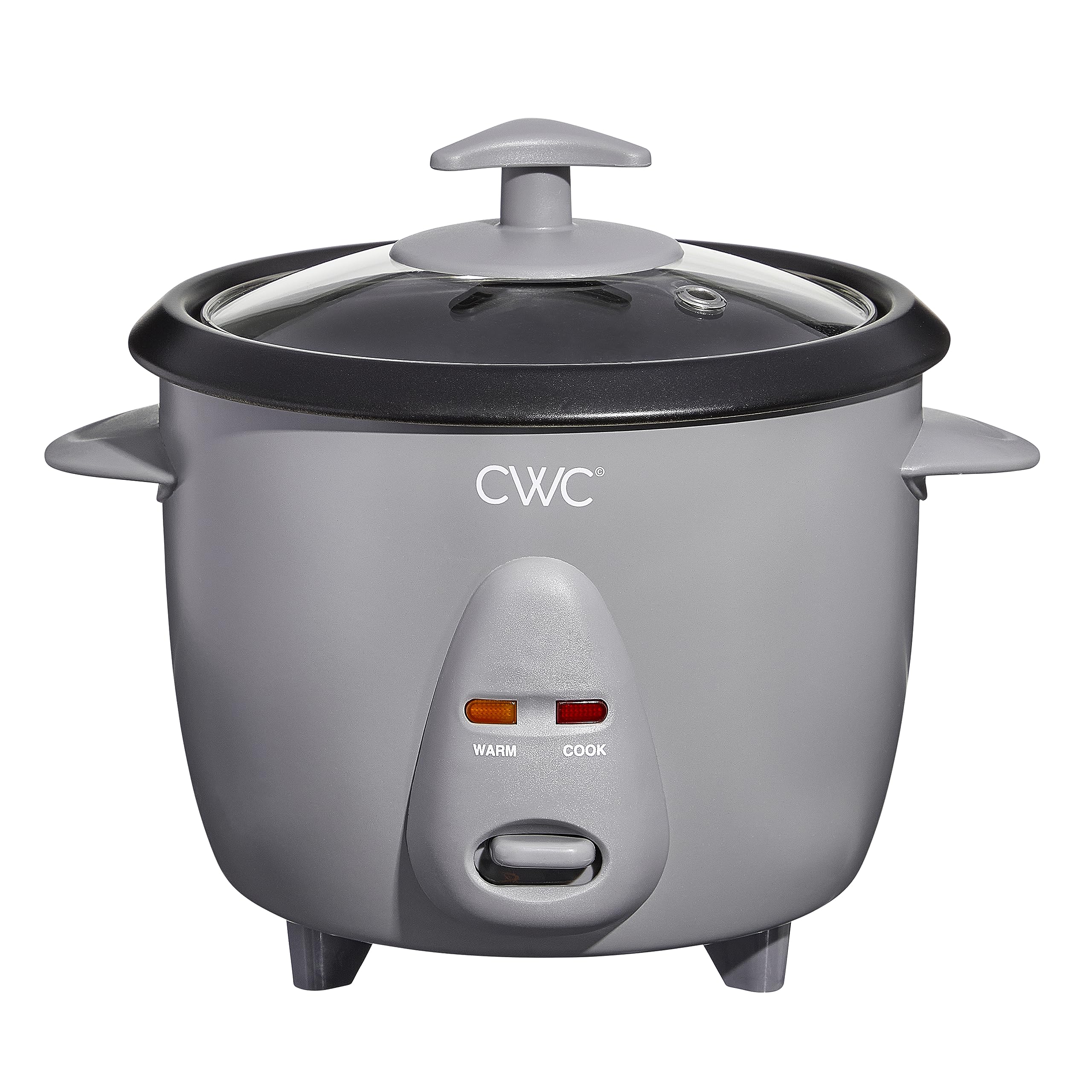 6 Cup Rice Cooker 300W - Effortless Cooking, Perfectly Cooks 3 Cups Raw Rice to 6 Cups Cooked Rice, Grey - Ideal for Small Families, Dorms & Office Kitchens