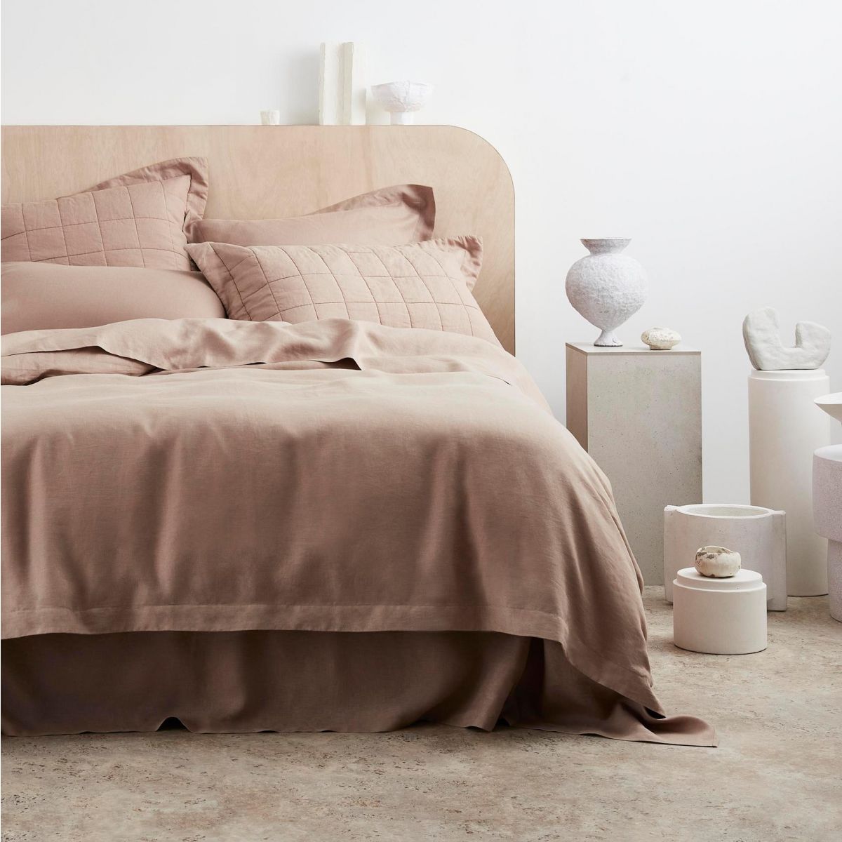 Sheridan Abbotson Clay Linen Quilt Cover Set - Premium 100% Cotton Bedding for Master Bedroom & Guest Room