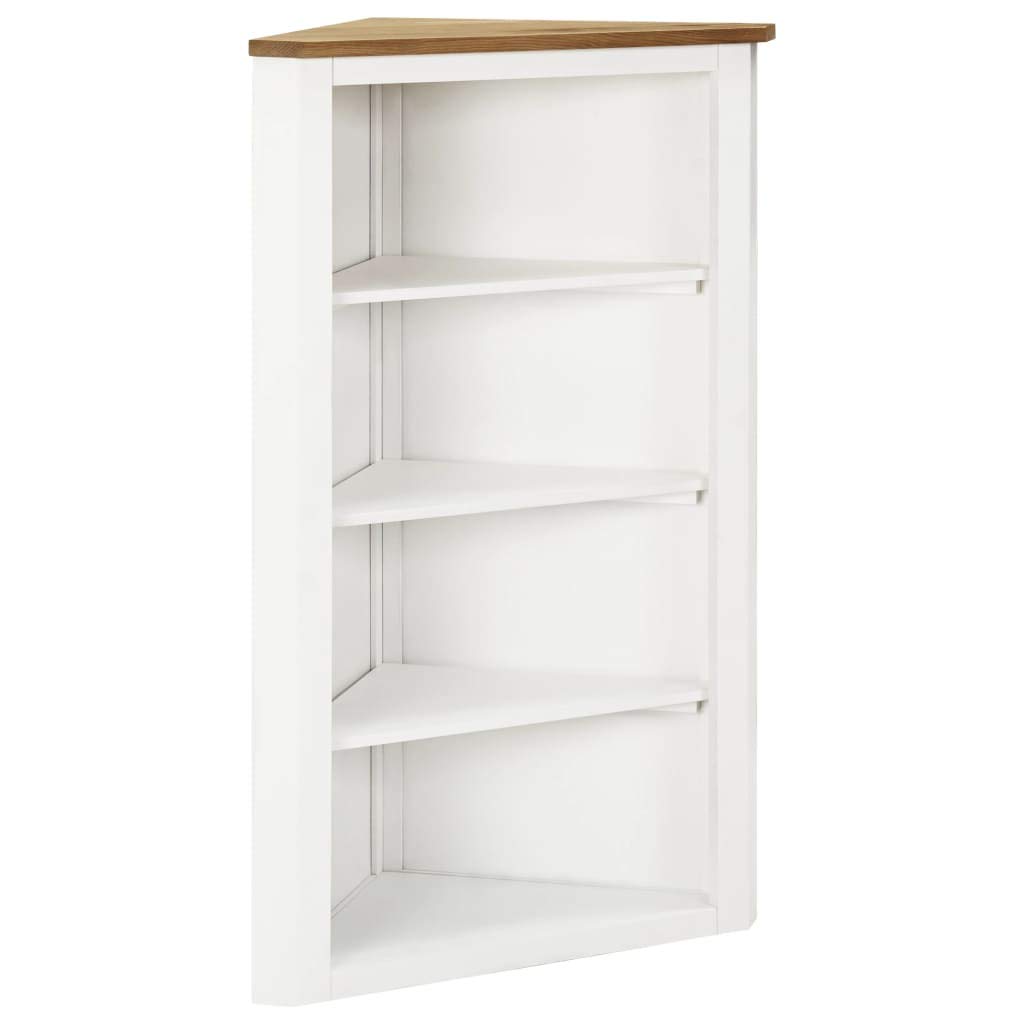 Freestanding Floor Cabinet with 3 Shelves - Solid Oak Wood Bathroom Corner Storage for Living Room, Bedroom & Kitchen | Space-Saving Organizer for Towels, Toiletries & Home Decor