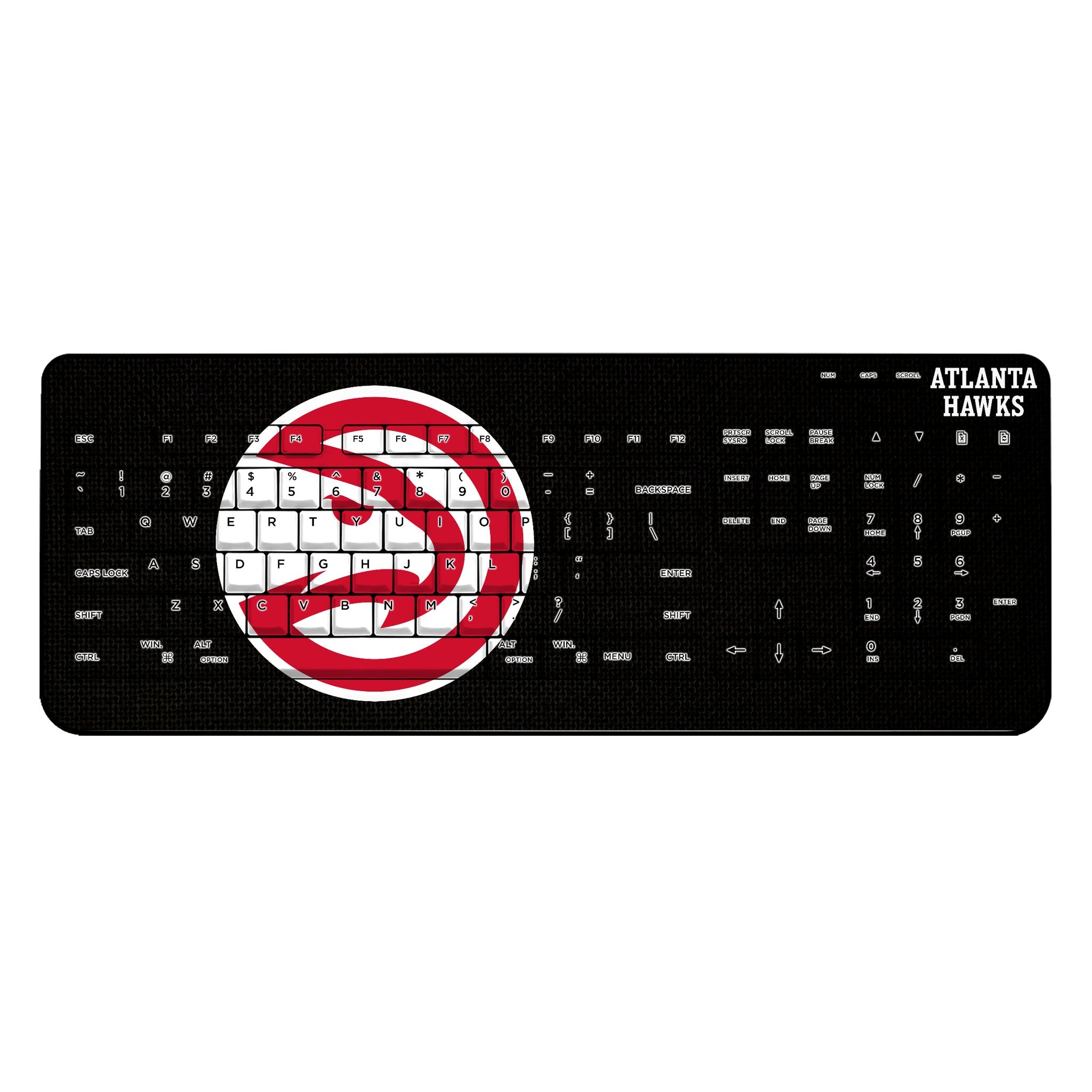 Wireless USB Keyboard for Atlanta Hawks Fans - Ergonomic Design for Gaming, Office & Home Use