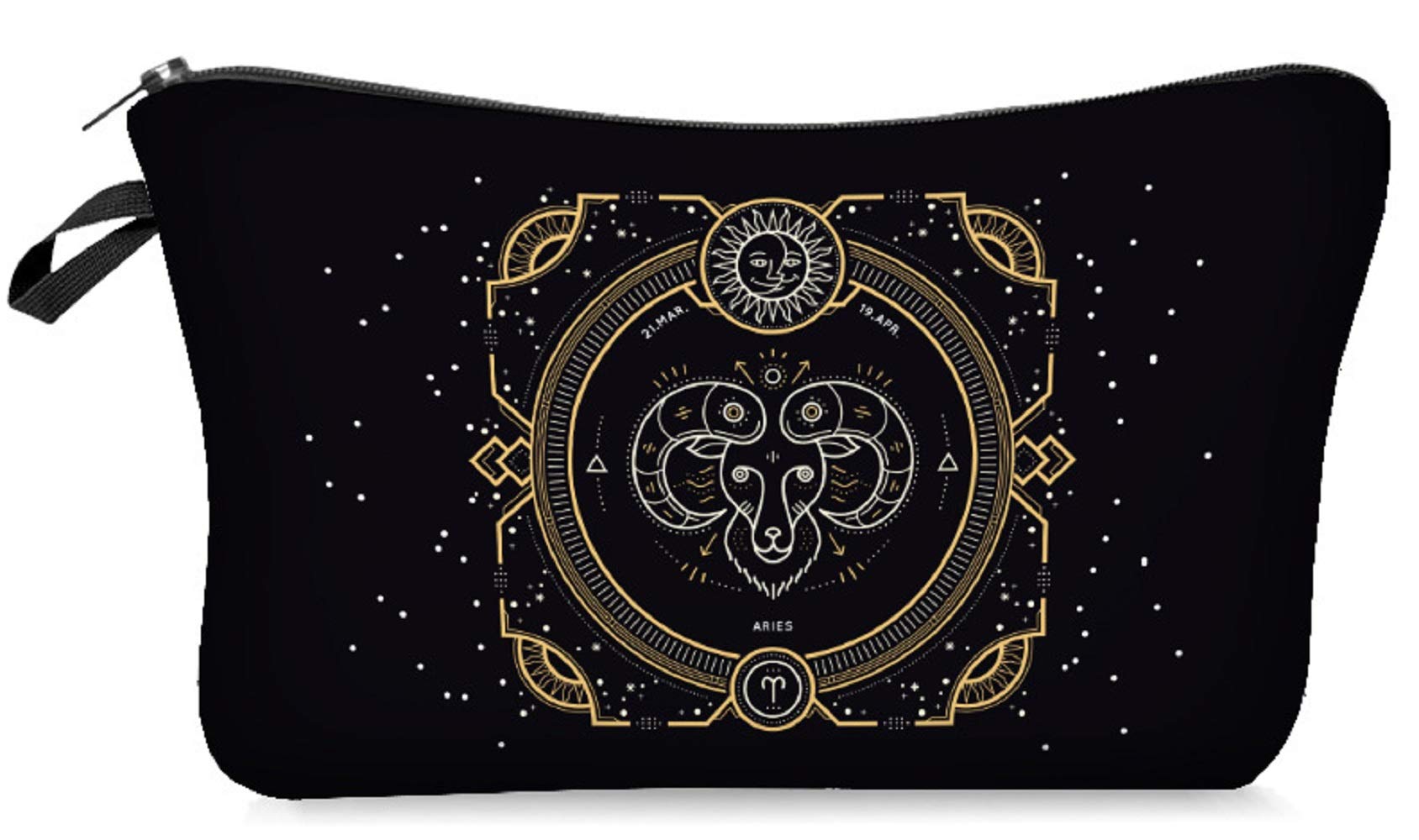 Duolan 12 Constellations Makeup Bag - Aries, Waterproof Travel Toiletry Organizer for Women