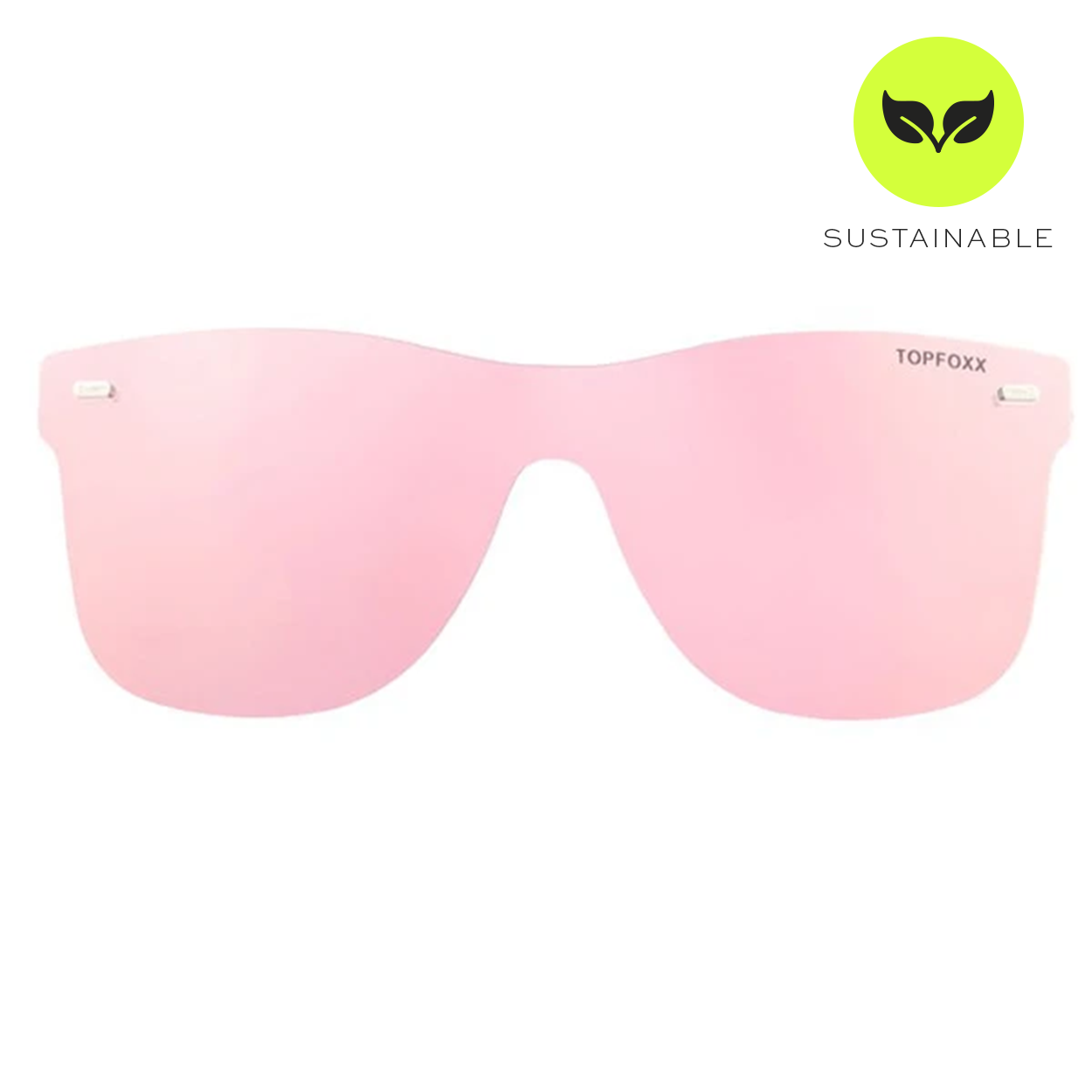 Sustainable Rose Gold Square Wayfarer Sunglasses for Women - Eco-Friendly Fashion Accessory for Outdoor Activities, Beach & Driving