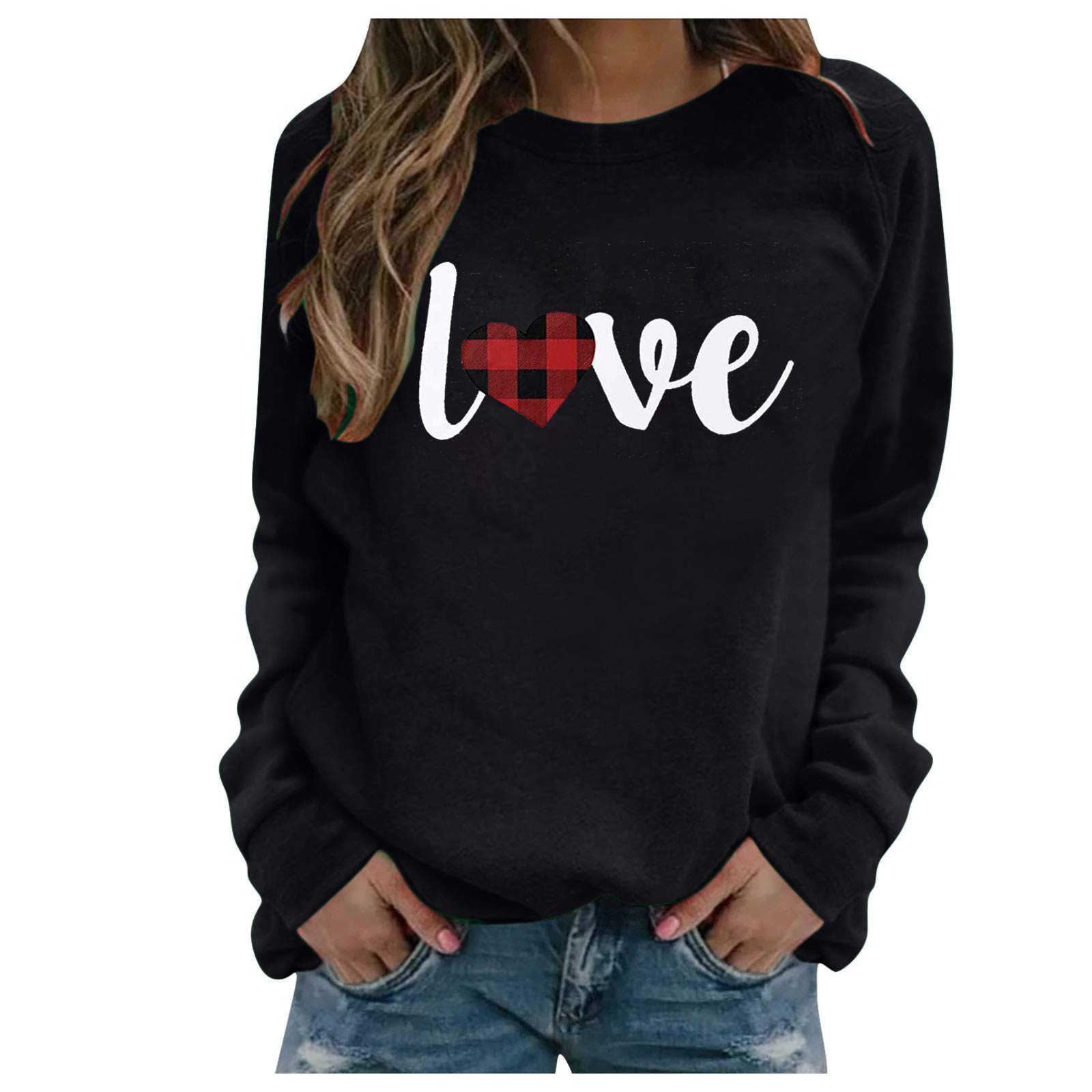 Women's Funny Print Sweatshirts - Casual Long Sleeve Pullover Tops, Loose Fit Shirts & Sweaters | Perfect for Everyday Wear, Lounge & Street Style