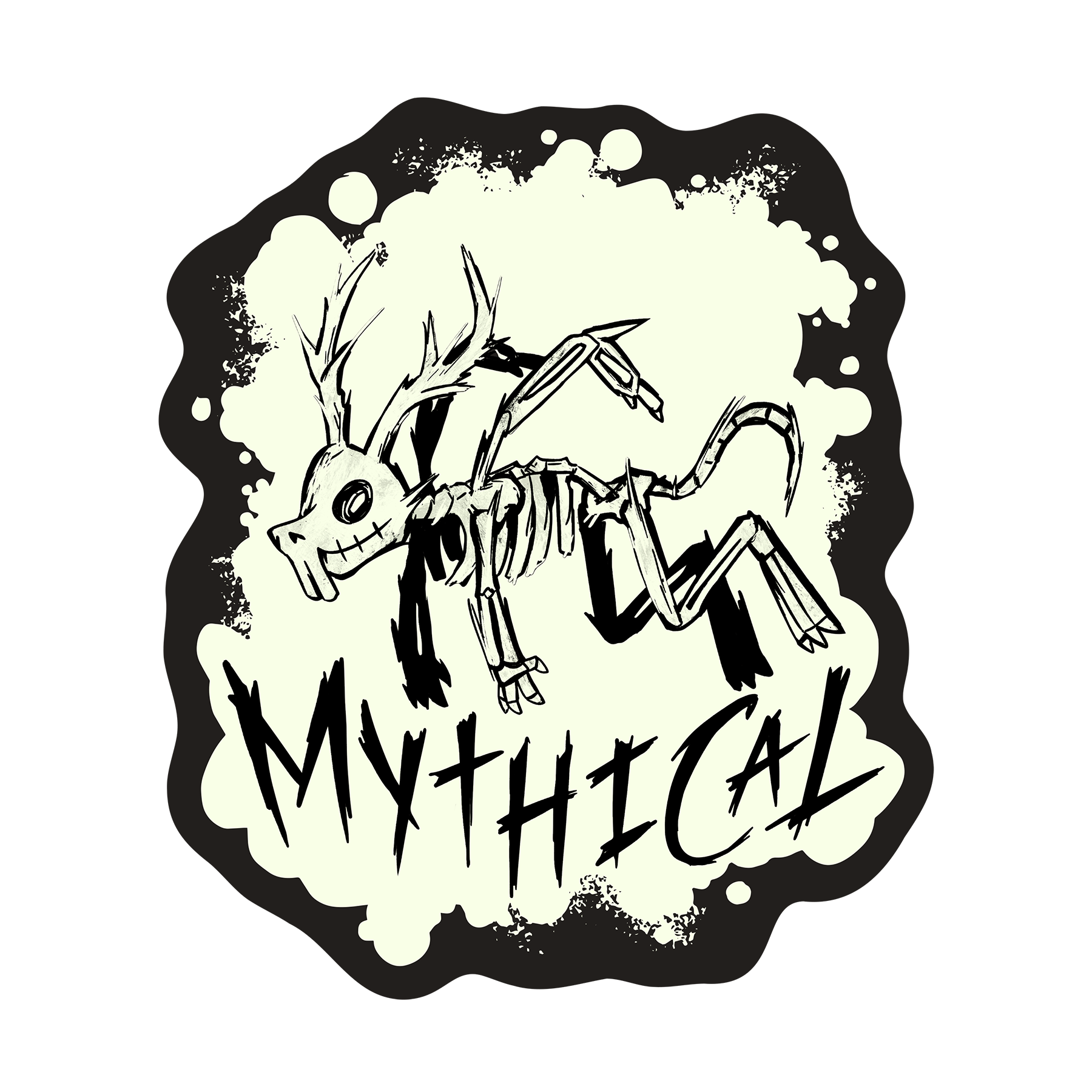 Glow in the Dark Mythical Beast Stickers - Emo Gothic Decals for Laptops, Water Bottles & Skateboards - Cool DIY Decor for Teens Room & School Supplies