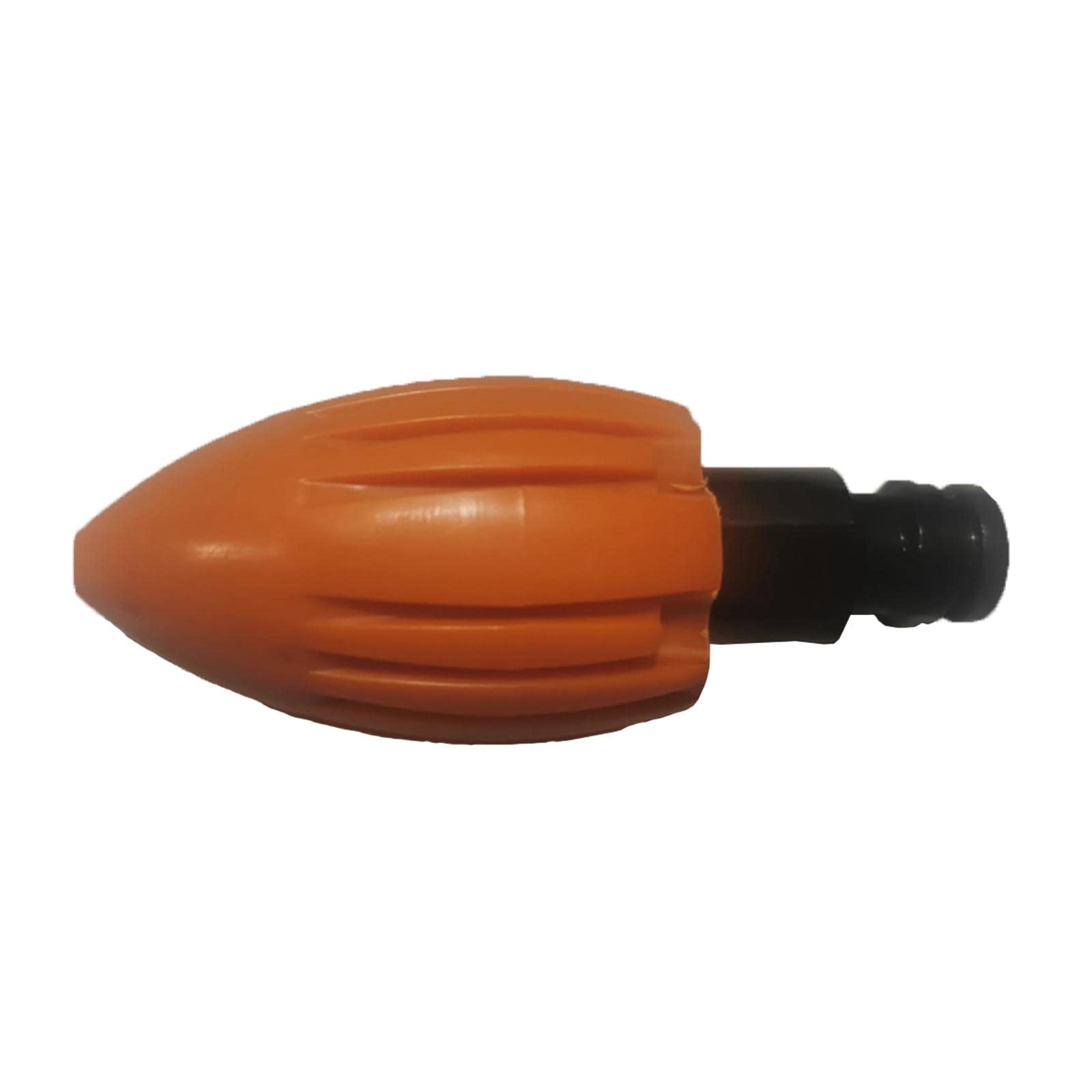 Dolity High Pressure Water Nozzle for Pipe Cleaning - Drainage Dredge Flusher Spray Head, Pressure Washer Attachment for Ditch & Sewer Pipe Maintenance (Orange) - Ideal for Home, Garden & Industrial Drainage Systems