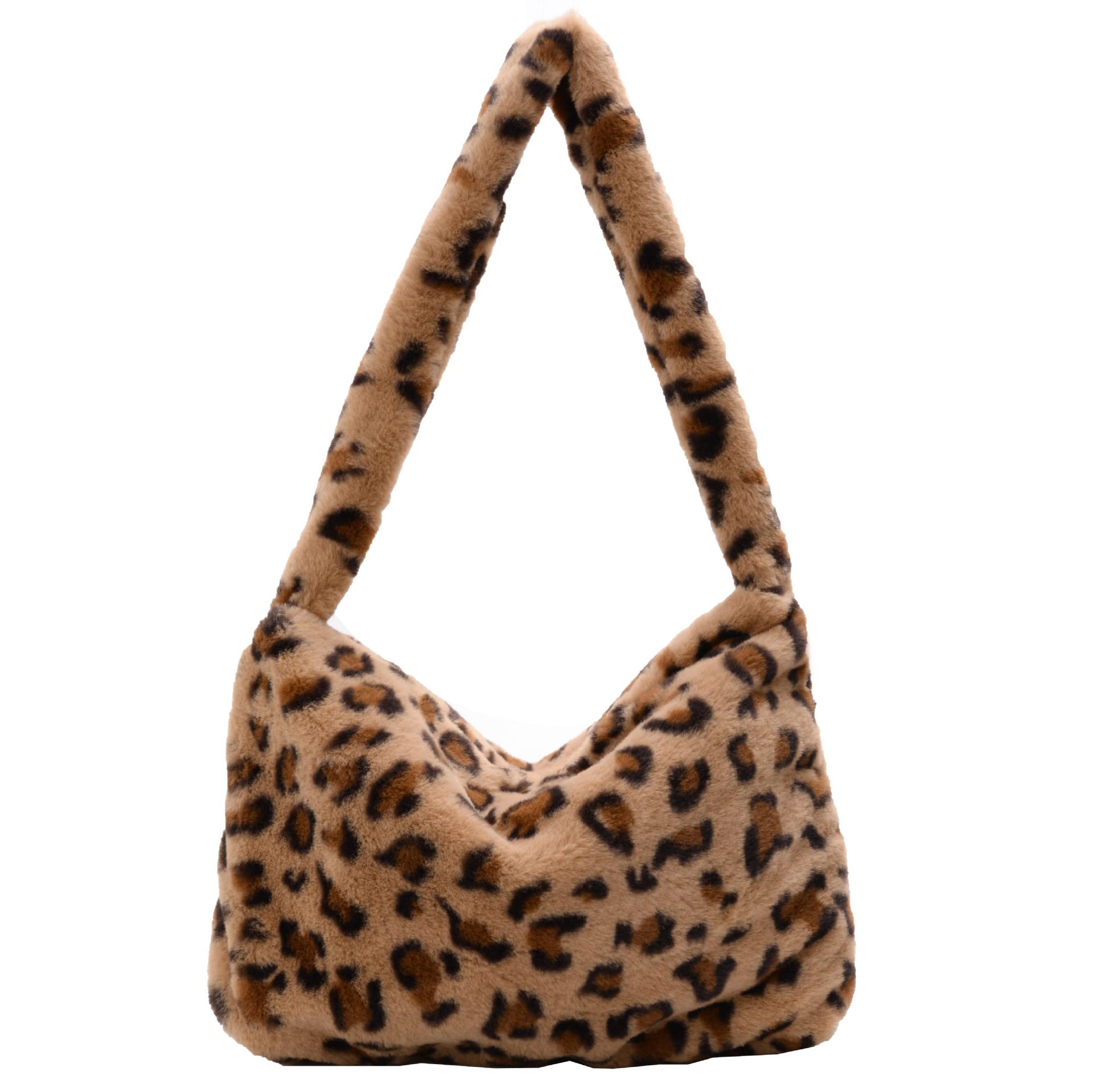 Y2K Plush Underarm Bag - Fluffy Long Strap Shoulder Bag with Zebra Pattern, Cute Furry Tote Purse for Women | Perfect for Casual Outings, Parties, and Everyday Use