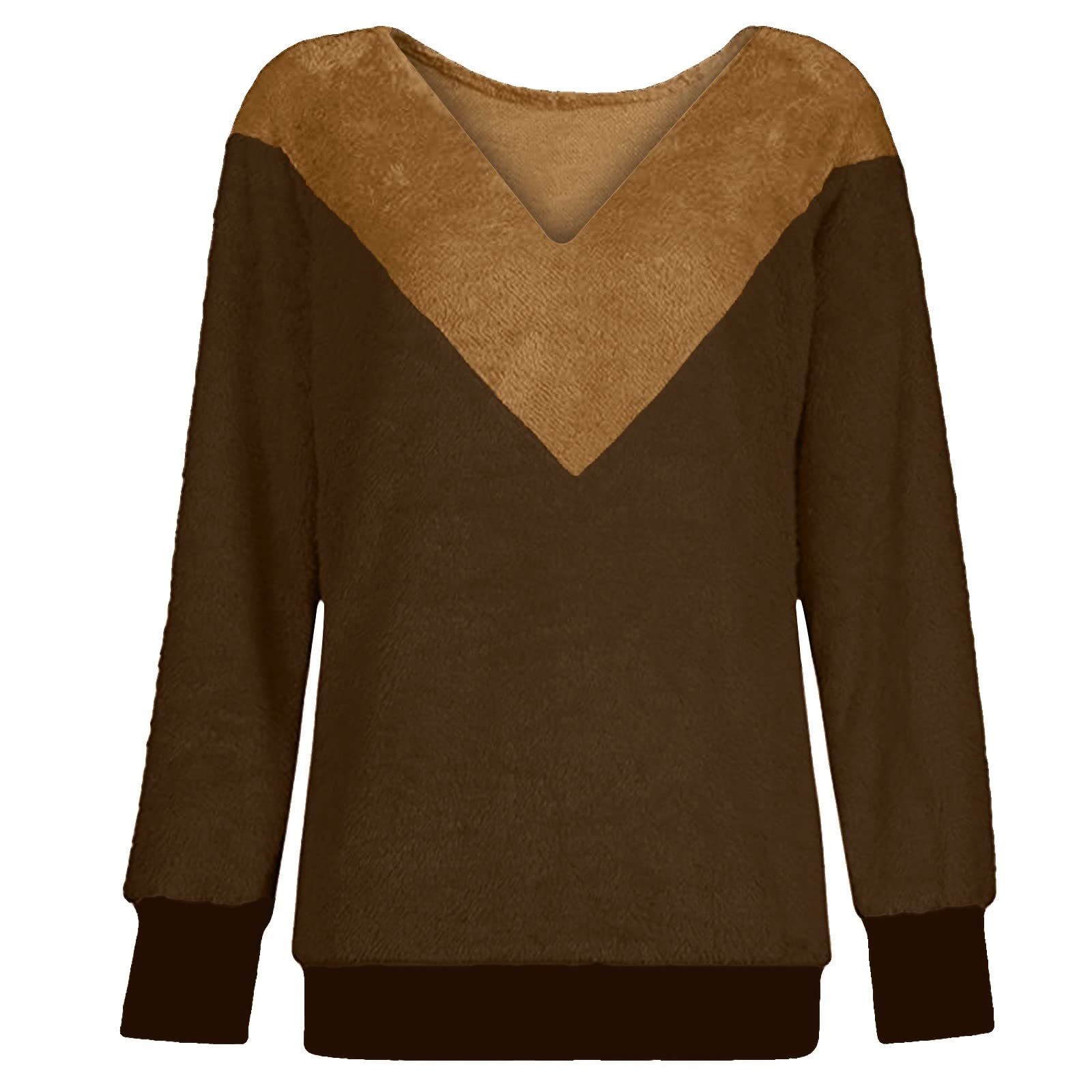 Women's Summer Fall Patchwork Blouse Loose Fit Long Sleeve Shirt - Perfect for Office Wear, Casual Outings & Seasonal Layering