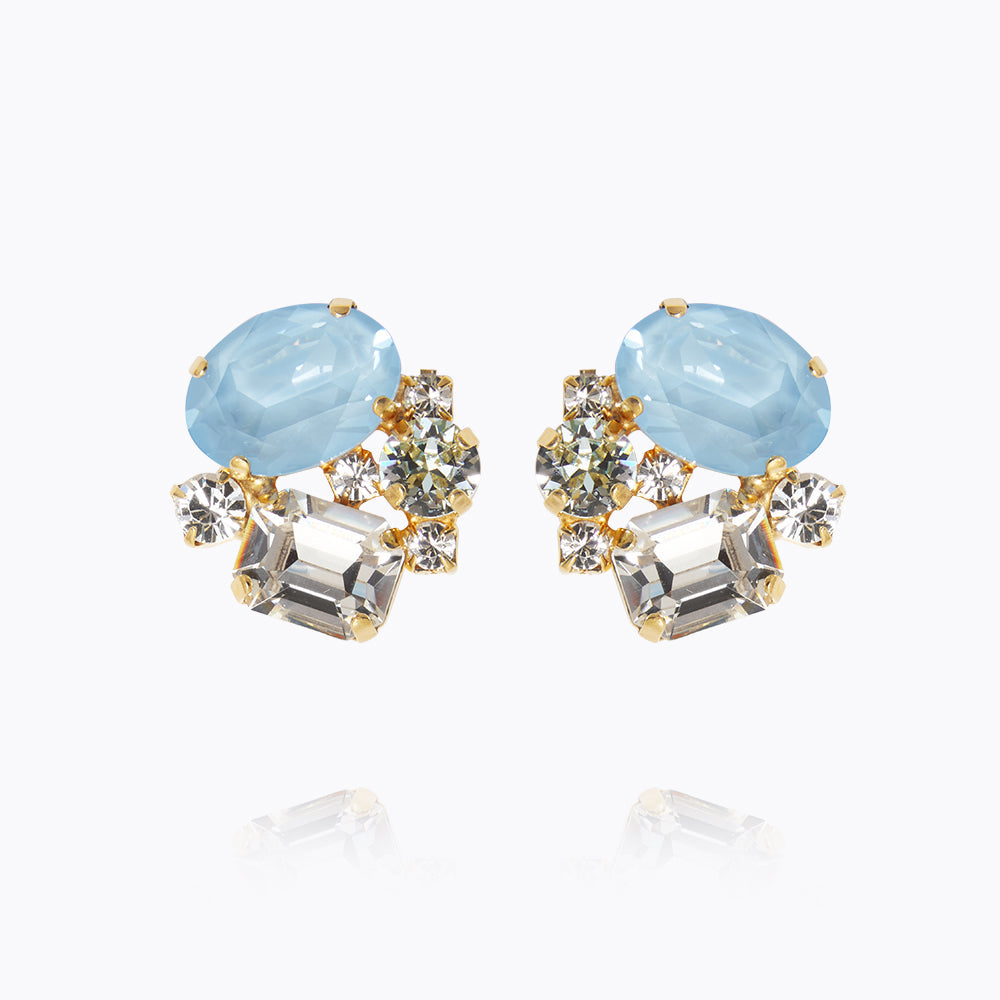 Mini Carolina Earrings & Sky Combo - Dainty Gold Hoop Earrings for Women, Trendy Minimalist Jewelry Gift for Her - Perfect for Everyday Wear, Date Nights & Special Occasions
