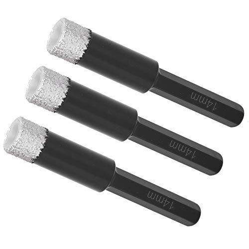 Diamond Drill Bits Set - 3PCS Dry Diamond Core Drill Bits for Granite, Vitrified Tiles, Polished Tiles & Quartz Stone - Fast Cutting in 15-20 Seconds - Perfect for Tile Installation, Bathroom Renovation & Stone Fabrication