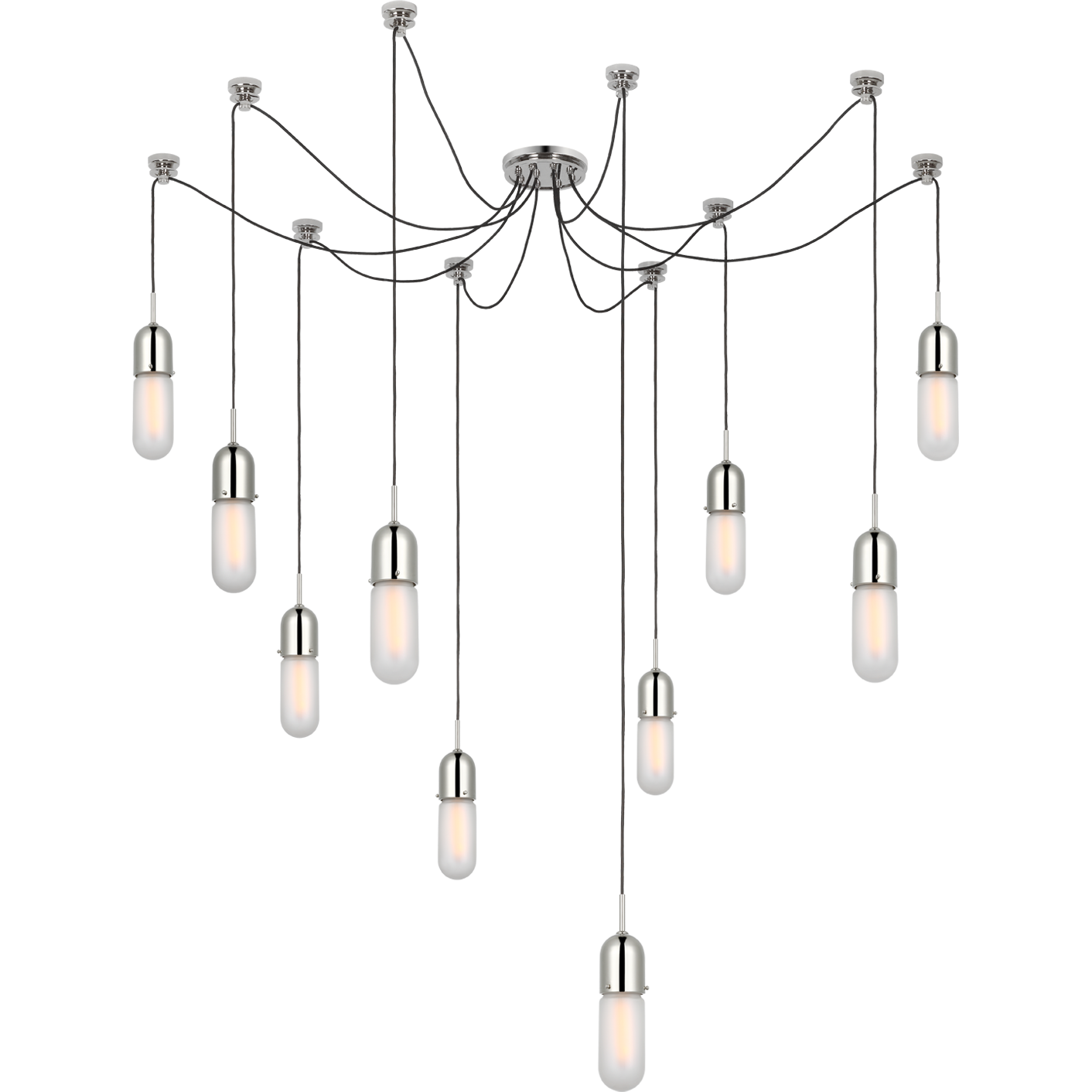 Junio 10-Light Modern Crystal Chandelier - Elegant Dining Room Lighting Fixture for Home Decor