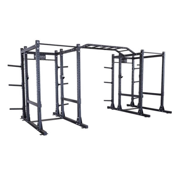 Body Solid SPR1000DBBACK Extended Double Power Rack - Heavy Duty Home Gym Equipment for Weightlifting & Strength Training - Perfect for Garage Gym, CrossFit & Powerlifting Workouts