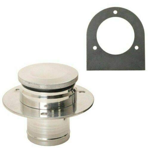 Empi 17-2530 Aluminum Fuel Tank Filler Neck with Gas Cap & Weld-On Steel Bracket - Durable Replacement Part for VW Beetle, Bus & Classic Cars - Perfect for Fuel System Upgrades & Restoration Projects
