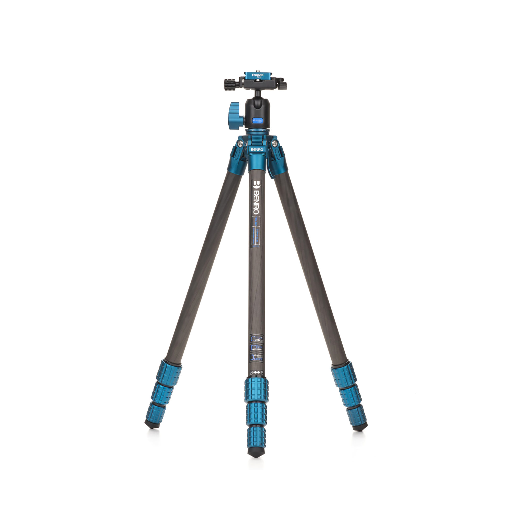 Benro TSSL08CN00P SuperSlim Carbon Fiber Tripod with Ball Head - Lightweight Travel Tripod for DSLR Cameras, Perfect for Photography, Hiking, and Outdoor Adventures