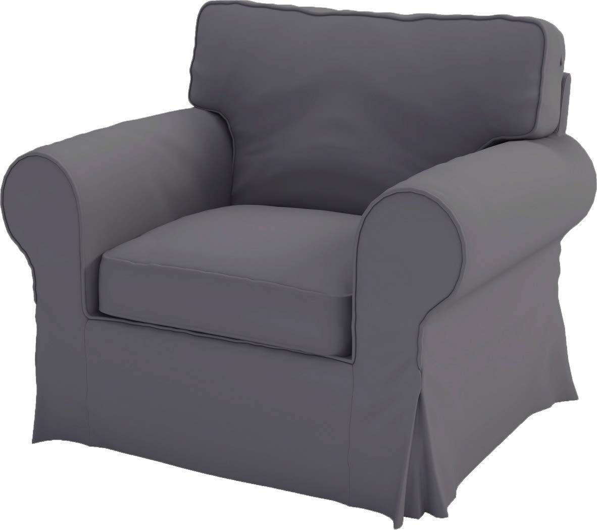 Custom-Made Sofa Covers for IKEA Ektorp Armchair - Polyester Flax Dark Gray Slipcovers | Perfect for Home Decor, Living Room Protection & Furniture Refresh