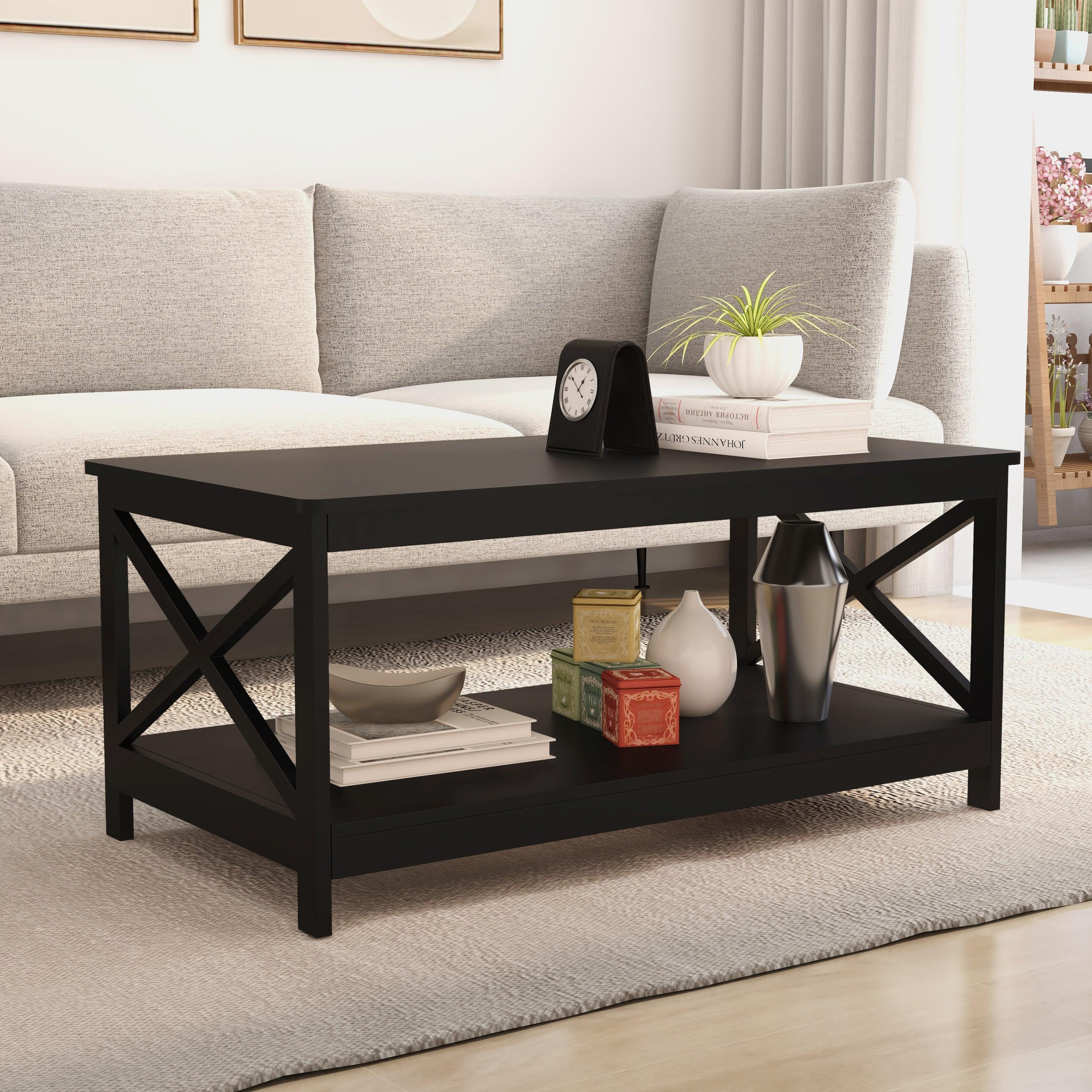 Oxford Coffee Table - Modern Black End Table for Living Room, Bedroom & Office | Stylish & Durable Home Decor
