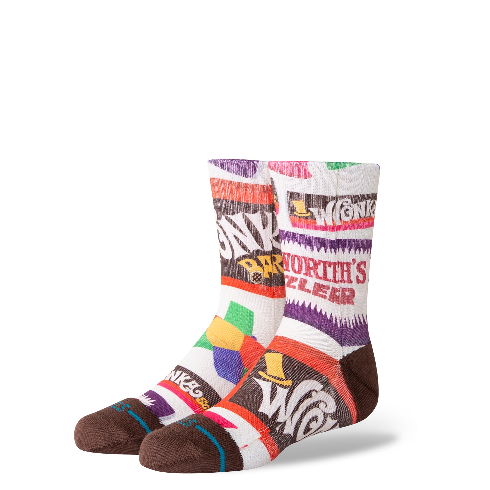 Stance Wonka Bars Kids Crew Socks - Colorful Candy-Themed Socks for Boys & Girls - Perfect for School, Sports & Everyday Wear