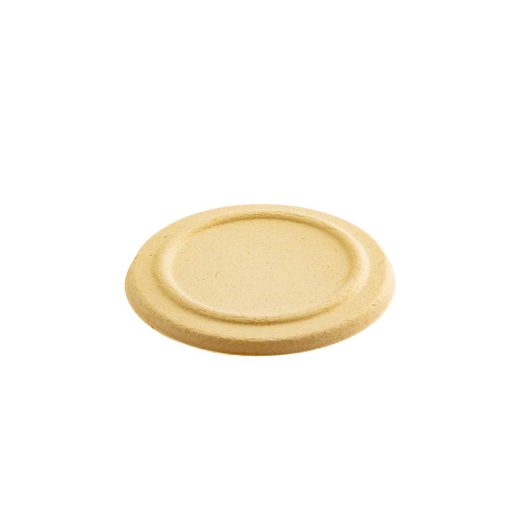 Pulp Tek 4.8 x 4.8 Inch Airtight Lids for 9oz Bagasse Takeout Containers - 100 Pack | Eco-Friendly Disposable Food Container Lids | Perfect for Restaurants, Catering & Meal Prep