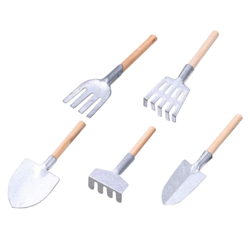 5Pcs Mini Garden Tool Set - Bonsai Flower Shovels, Multi-Function Transplanting Tools for Indoor Plants | Perfect for Succulents, Herbs & Small Houseplants | Compact Gardening Decor & Planting Accessories