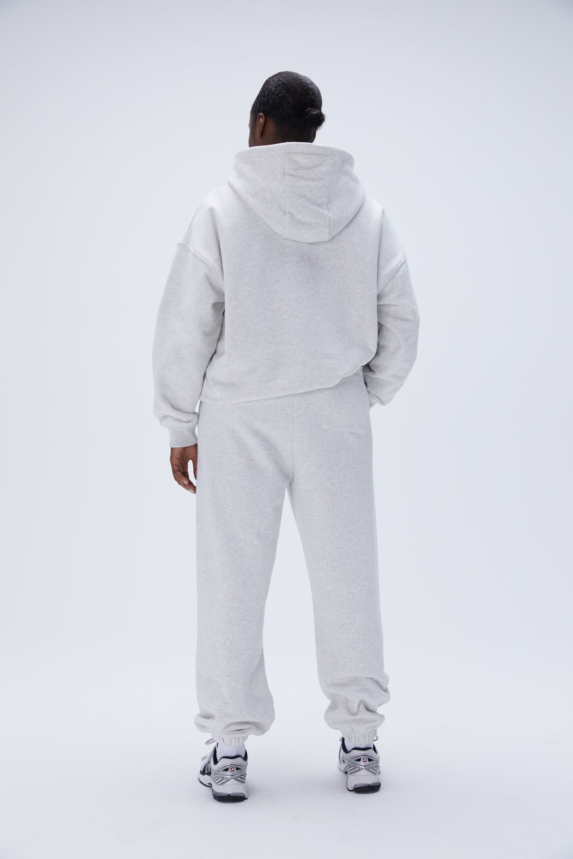 Varsity Sweatpants for Men & Women - Light Grey Melange/Black | Comfortable Joggers for Gym, Running & Lounge Wear