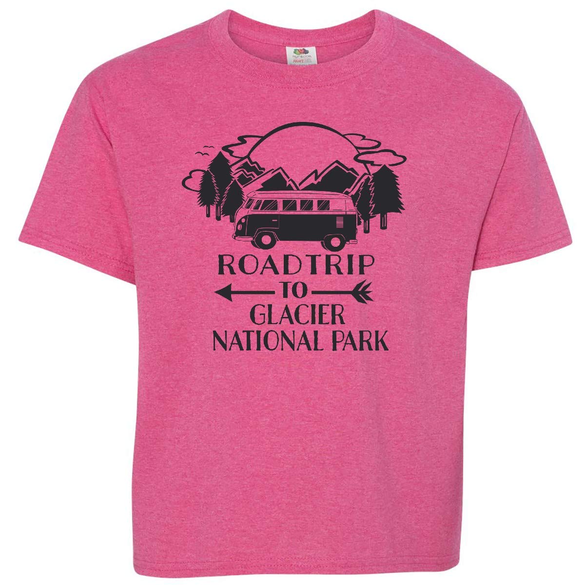 Inktastic Glacier National Park Youth T-Shirt for Road Trips & Adventures