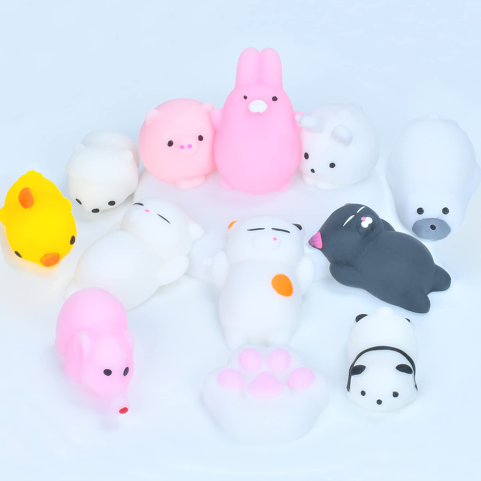 12Pcs Kawaii Squishy Toys - Cute Anti Stress Squishies for Kids & Adults, Soft Mini Squishy Sensory Toys for Birthday Christmas Gifts - Perfect for Stress Relief, Party Favors and Sensory Play
