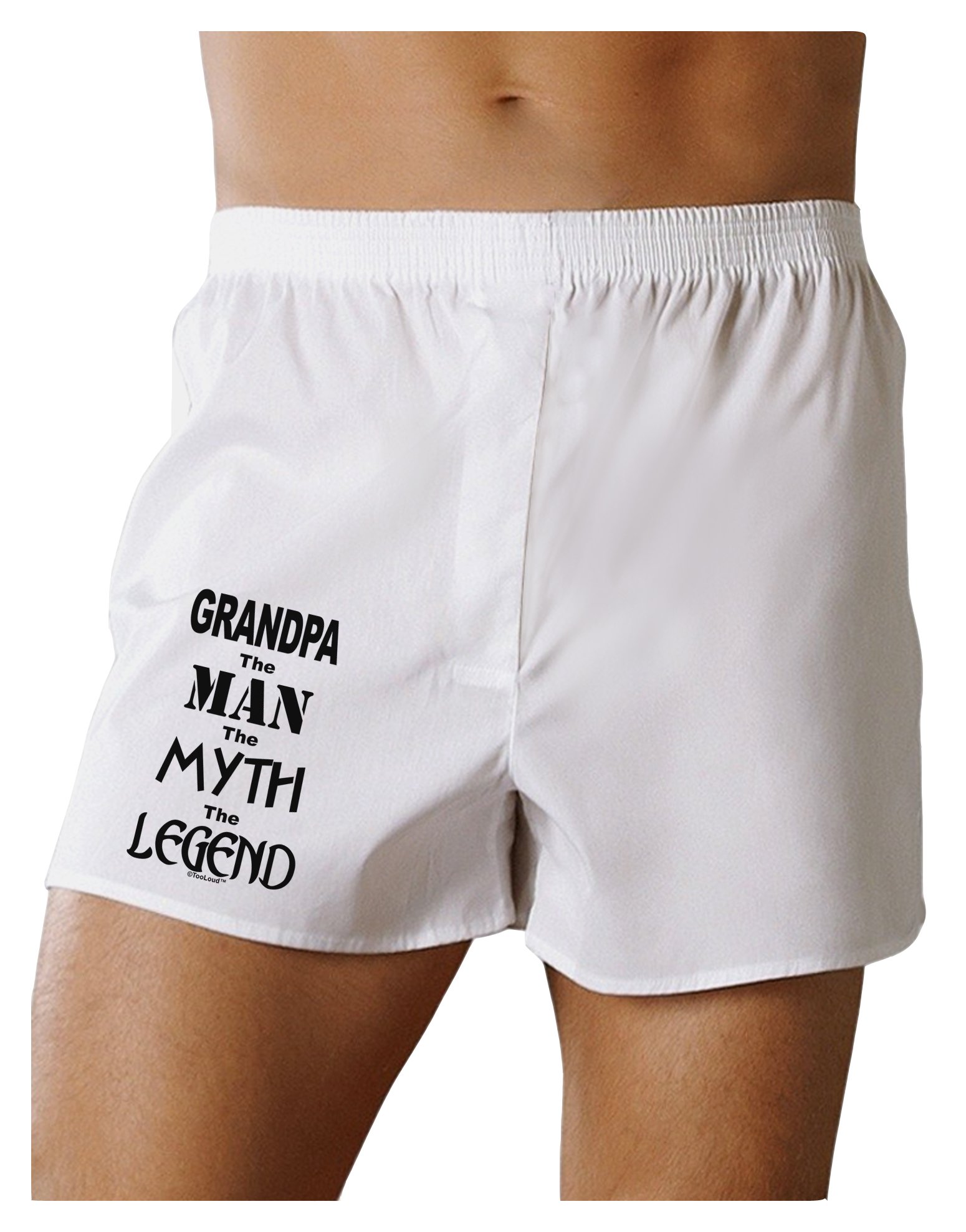 TOOLOUD The Man The Myth The Legend Grandpa Boxer Shorts - Comfortable Cotton Underwear for Men, Funny Novelty Boxers - Perfect for Gifts, Lounge Wear & Casual Outfits
