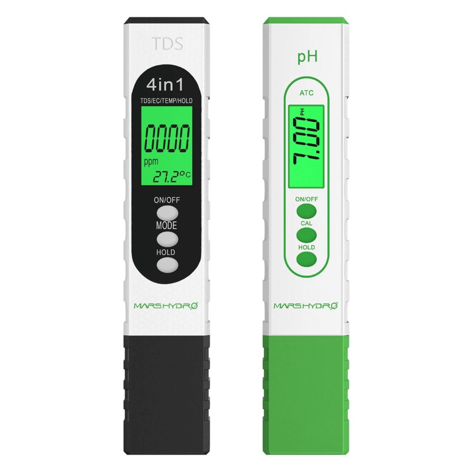 Mars Hydro pH & TDS Meter Combo - Digital Water Quality Tester for Hydroponics, Aquariums, Pools & Drinking Water | Accurate EC & Temperature Measurement