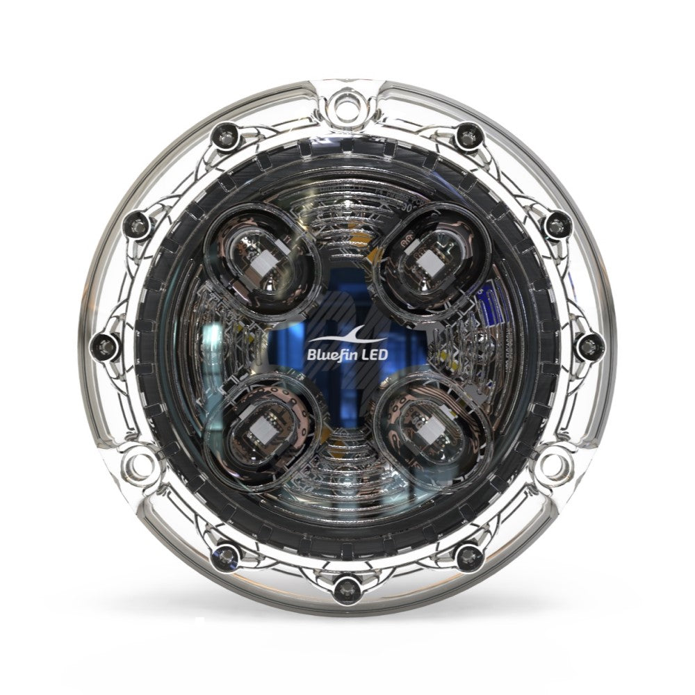Bluefin LED Polymer Piranha P4 SM Light - Diamond White | High-Performance Underwater Fishing Light for Boats & Docks