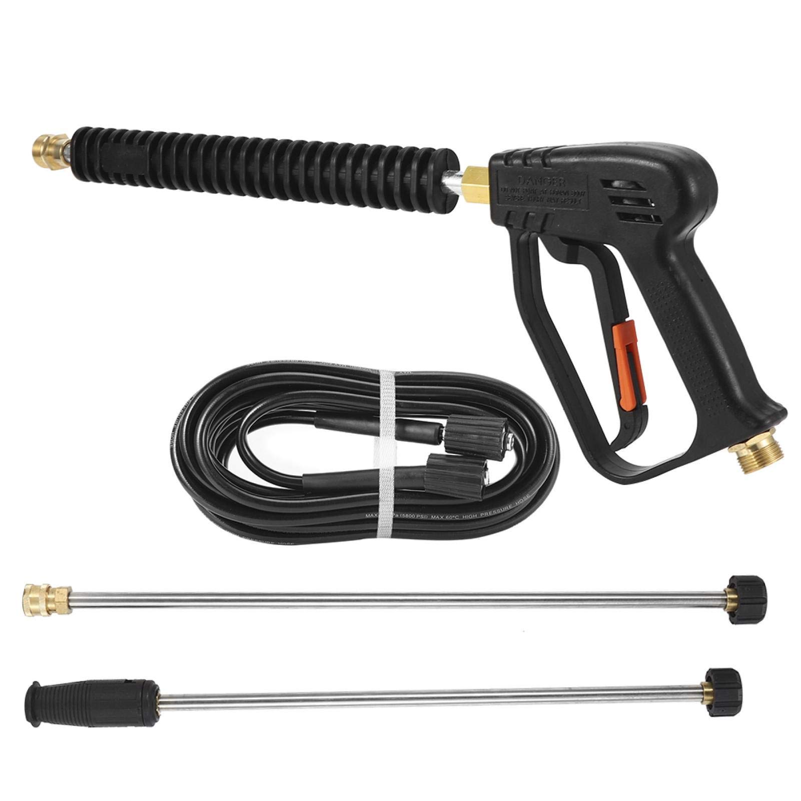 Qiilu 3000PSI High Pressure Washer - Electric Power Spray Gun with 8m Hose & 2 Extension Rods for Car Washing, Home Cleaning, and Outdoor Use | Heavy-Duty Cleaning Tool for Vehicles, Driveways, and Patios
