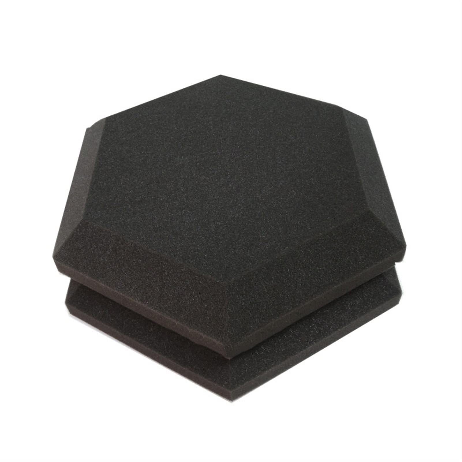 12PCS Hexagonal Acoustic Foam Panels - High Density Soundproofing & Flame Retardant Wall Padding for Home Studios, Offices & Music Rooms | Noise Reduction & Sound Absorption Treatment