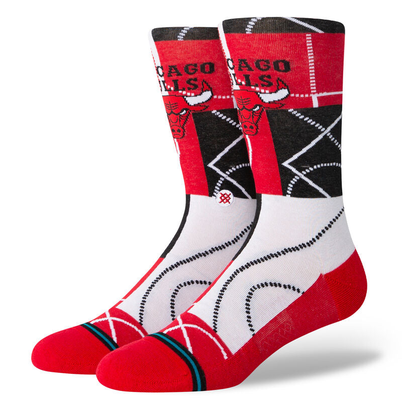 Stance Zone Chicago Bulls Crew Socks - NBA Basketball Team Socks for Men & Women - Perfect for Sports, Gifts & Casual Wear