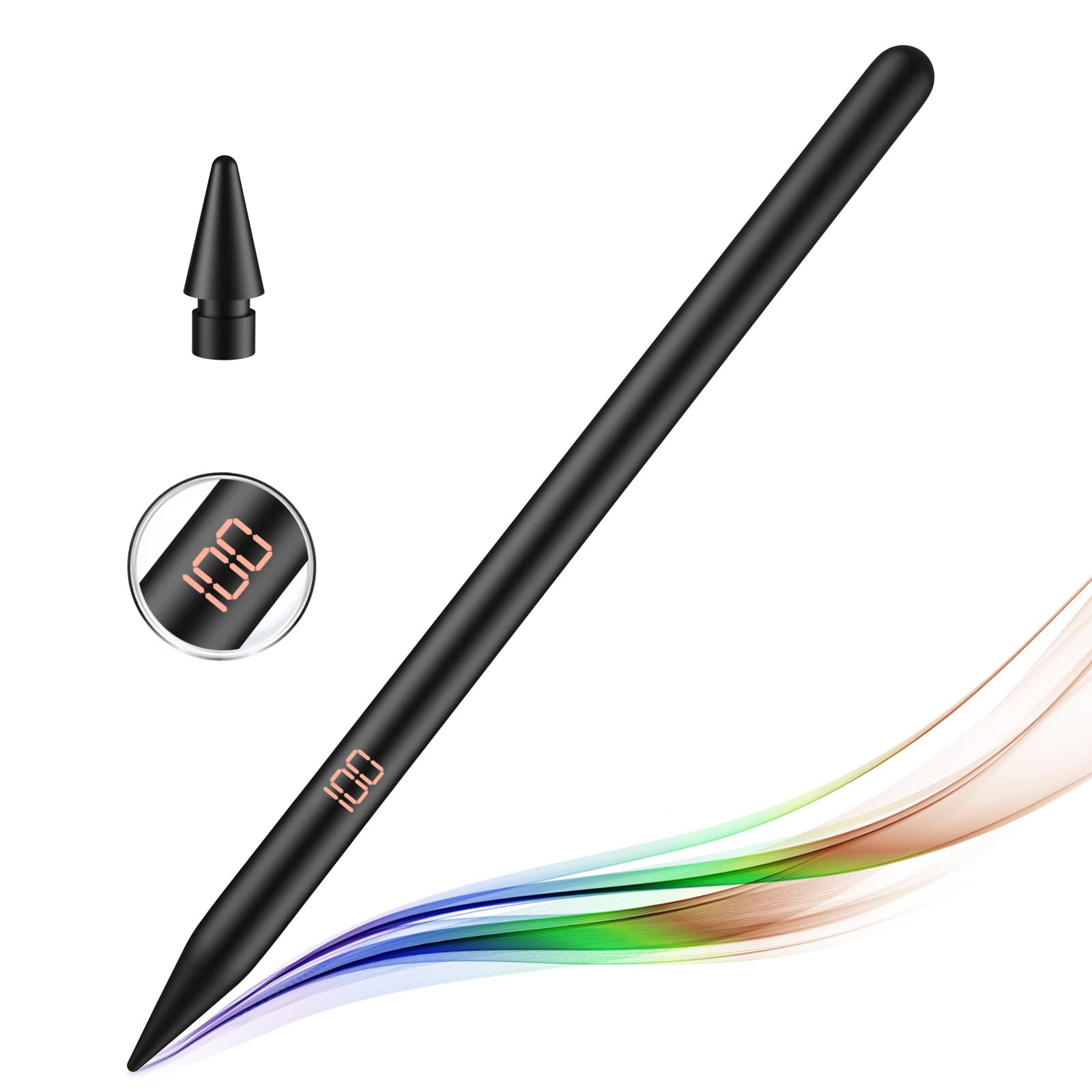 Zosylala 2nd Gen Stylus Pen for iPad with Wireless Charging, Palm Rejection & Digital Display - Compatible with iPad Mini 6, iPad Air 4/5, iPad Pro 11