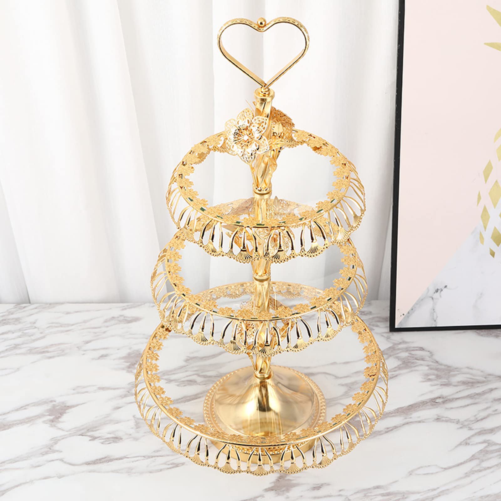 VGAGV Retro Wrought Iron Glass Multi-Layer Fruit Plate - Elegant Home Decor for Living Room, Creative Snack Storage Tray - Perfect for Parties, Tea Time & Dining Table Centerpiece