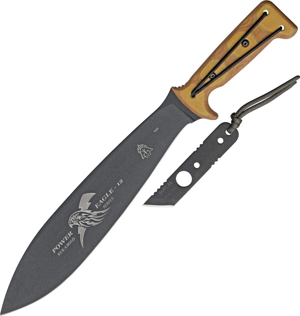 TOPS Power Eagle Knife - High Carbon Steel Blade, Ergonomic Handle for Outdoor Survival, Hunting, and Camping - Perfect for Bushcraft, Tactical Use, and Everyday Carry (EDC)