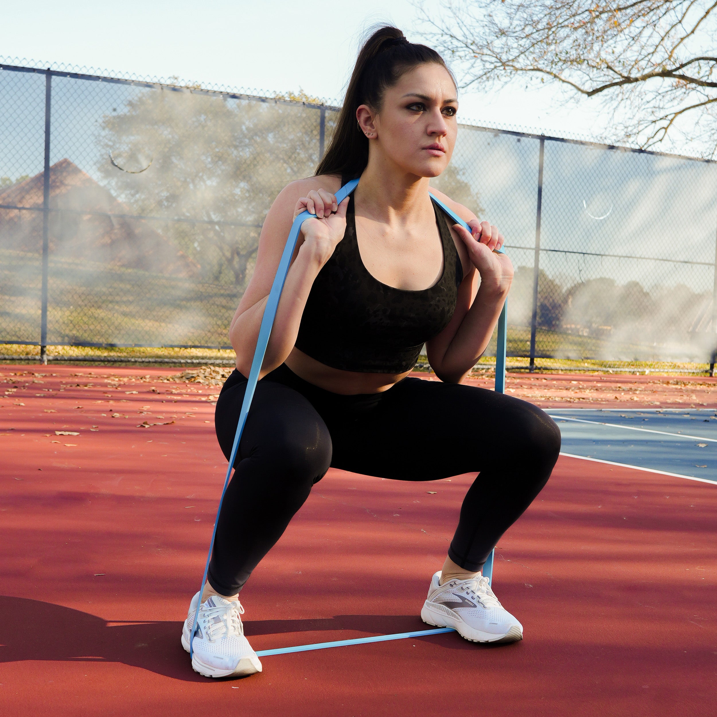 PRCTZ Power Training Resistance Band - Light Tension Exercise Bands for Home Workouts, Yoga, Pilates & Physical Therapy - Improve Strength & Flexibility