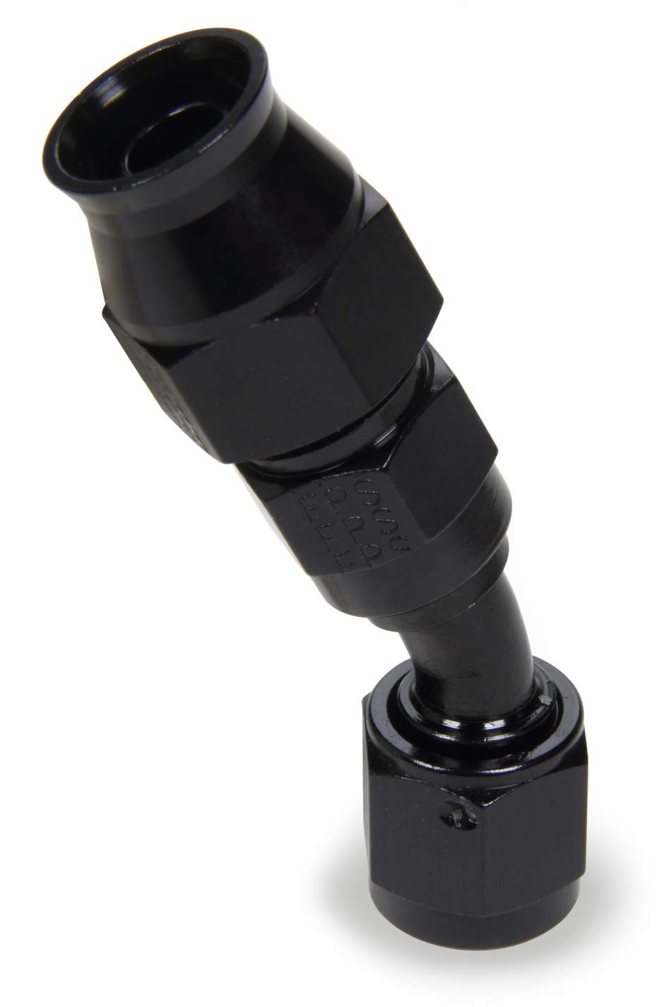 Race-Rite 6AN PTFE Hose Fitting - 30 Degree Swivel, Aluminum Black for Automotive & Racing