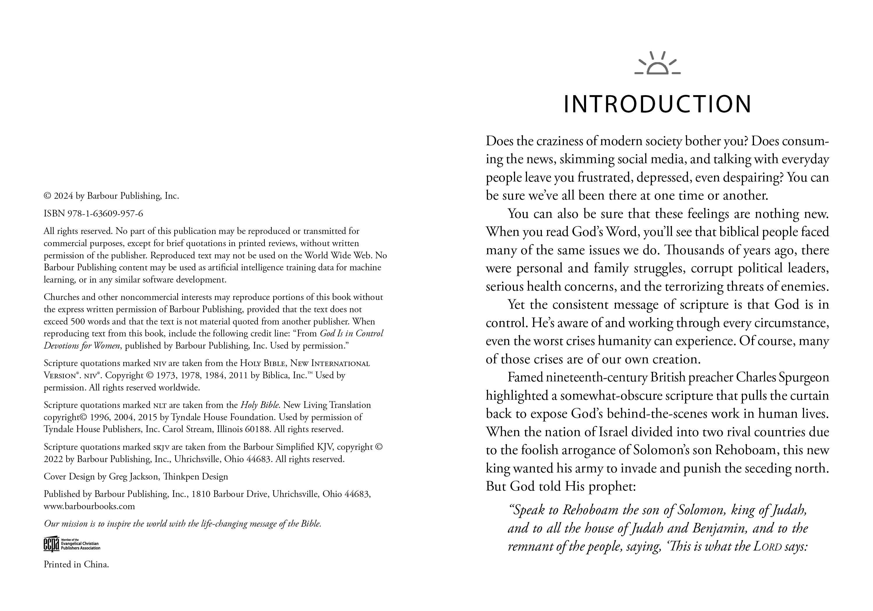 God Is in Control Devotional Book for Christian Women - Daily Inspirational Bible Study & Faith Journal for Prayer, Encouragement & Spiritual Growth