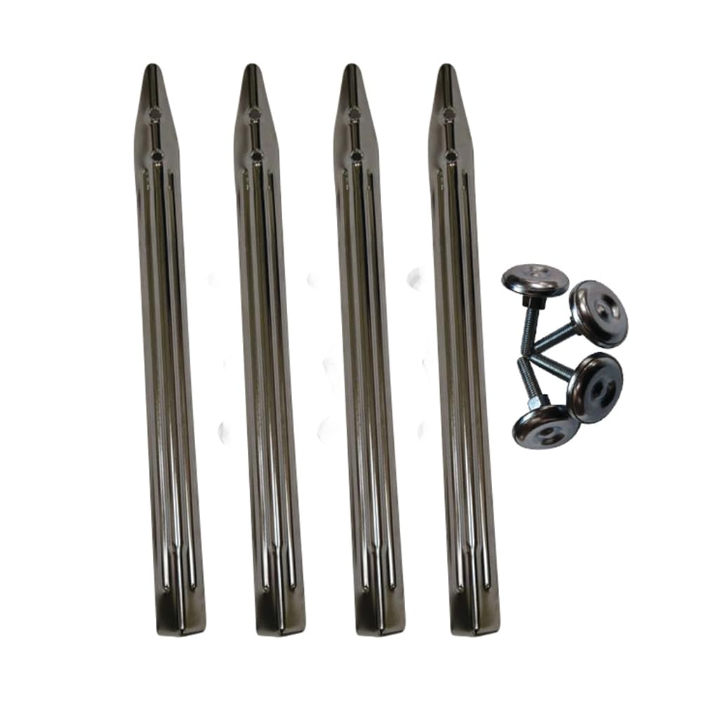 Chrome Pinball Leg Levelers and Bolts - Set of 4 for Arcade Machine Stability and Leveling - Perfect for Pinball Machine Maintenance and Setup