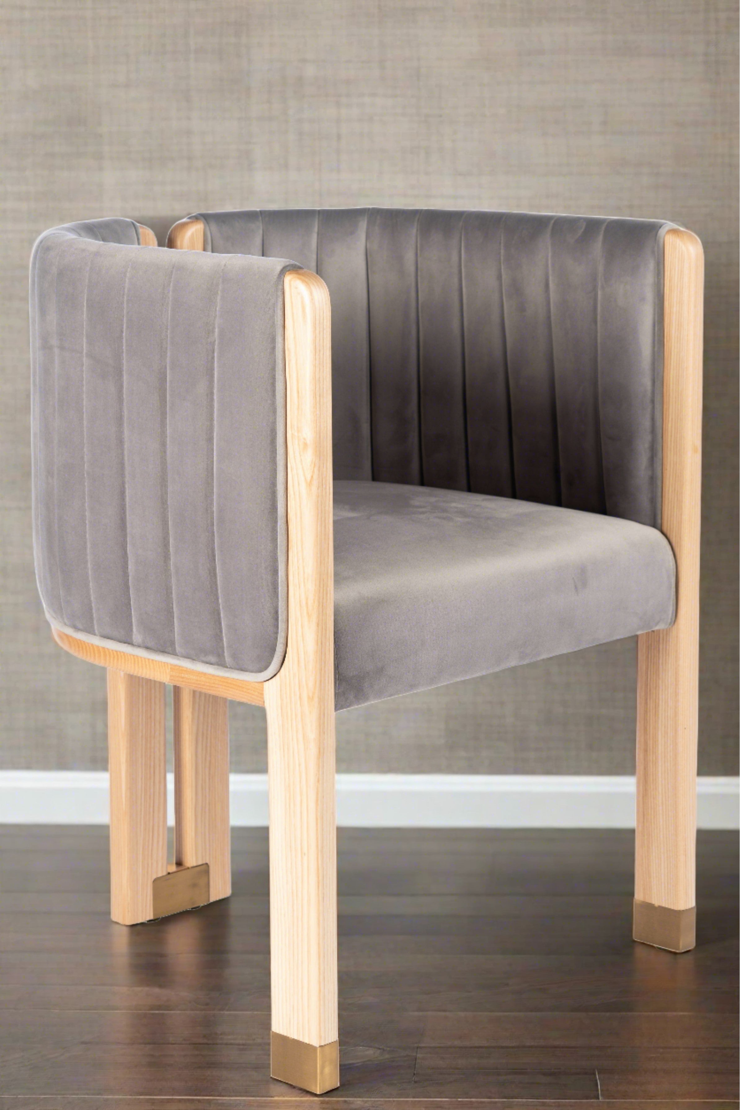 Monaco Dining Chair in Gray - Modern Upholstered Side Chair for Kitchen, Dining Room & Office - Comfortable & Stylish Seating Solution