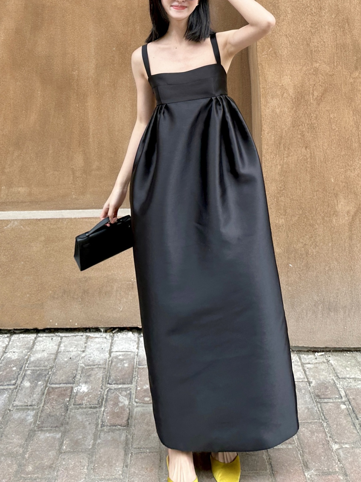 Lovevop Elegant Black Sling Dress for Women - Perfect for Dinner Dates, Cocktail Parties & Evening Events