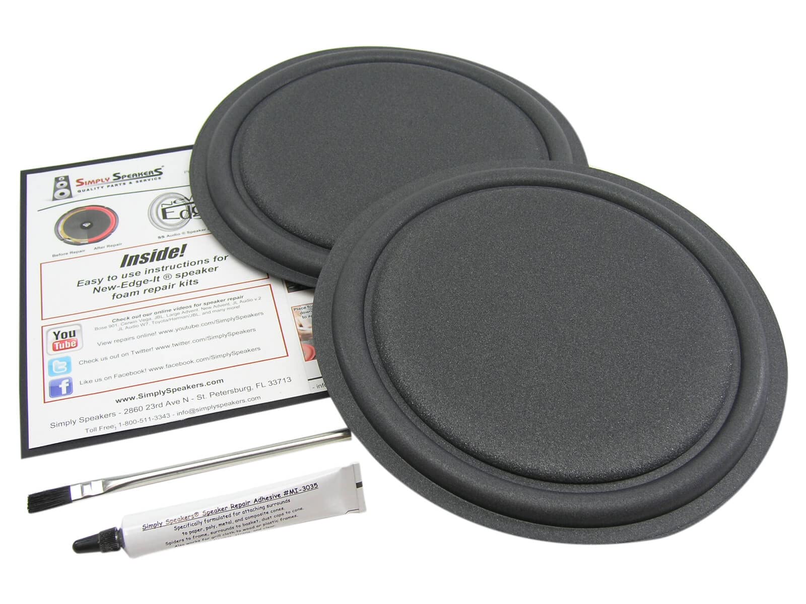 Cannon 10 Inch Passive Radiator Repair Kit PASK-10 (Pair) - Enhance Audio Performance for Home Theater & Car Audio Systems