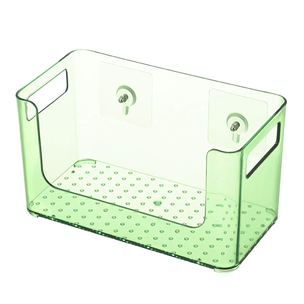 Cabilock No Drill Shower Basket - Wall Mounted Soap Holder & Bathroom Storage Organizer - Adhesive Sticky Design for Shower, Kitchen, Office (Green) - Perfect for Small Spaces & Renting Apartments